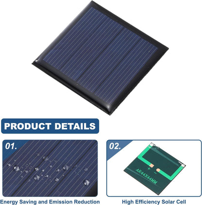 MECCANIXITY 8PCS 1.5V 0.09W 0.06A Mini Solar Panels for Solar Power, Small Solar Photovoltaic Cells Charge DIY Electric Toy Materials Solar System Kits, 1.18" x 1.18"