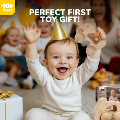 TOY Life Wooden Toys Cars, Montessori Baby Toys 6-12 Months, Wooden Baby Toys Rattle Cars for Toddlers 1-3, Baby Boy Girl Nursery Decor, Montessori Toys for 1 Year Old Boy First Birthday Gift