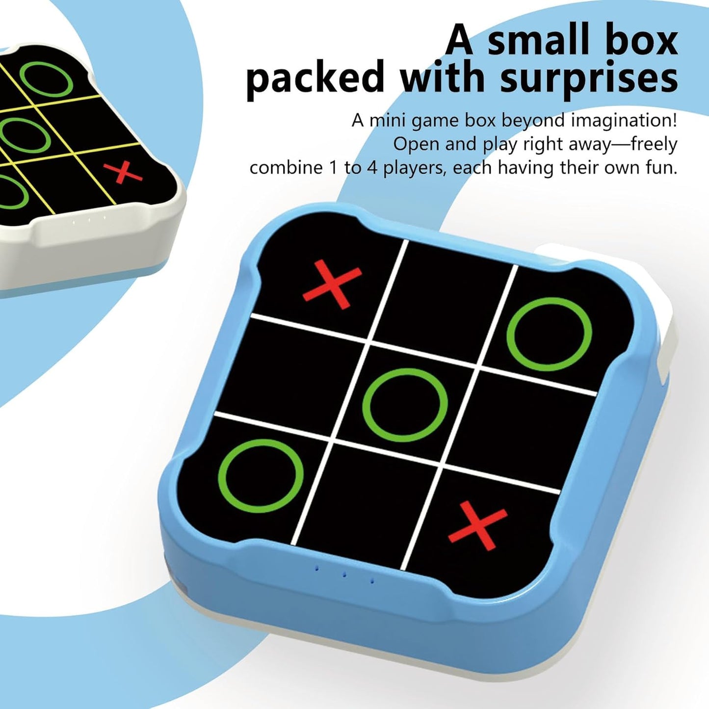 Tic Tac Toe Bolt Game,Handheld Electric Puzzle Game Console, Board Games for Kids and Adults,Gift Ideal for Kids and Adults' Birthday(Blue)