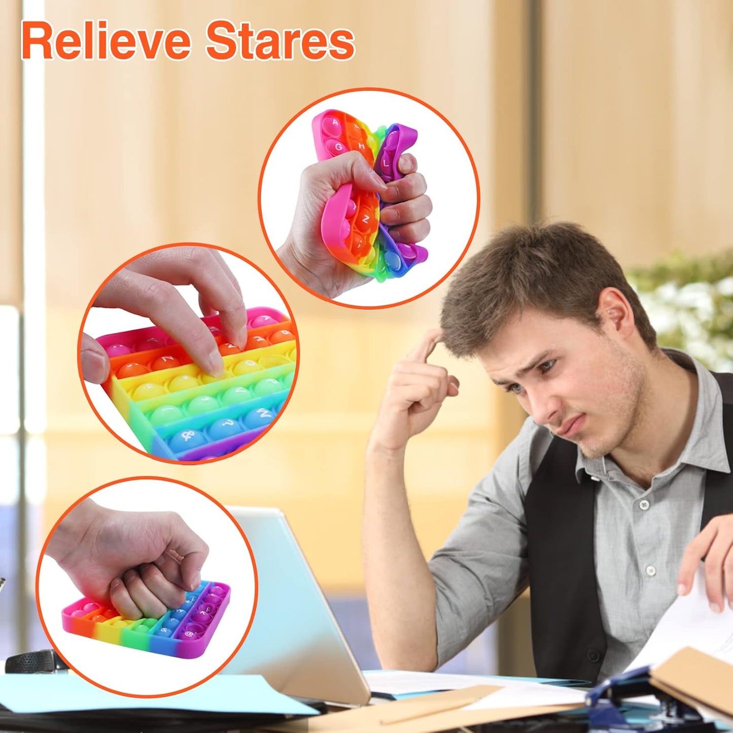 Multiplication Game Table Digital Multiplication Board Game, Addition and Multiplication in One, Rainbow Dimple Fingertip Toy, Create Stress-Relieving Math Manipulation (1 Piece)