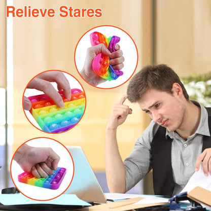 Multiplication Game Table Digital Multiplication Board Game, Addition and Multiplication in One, Rainbow Dimple Fingertip Toy, Create Stress-Relieving Math Manipulation (1 Piece)