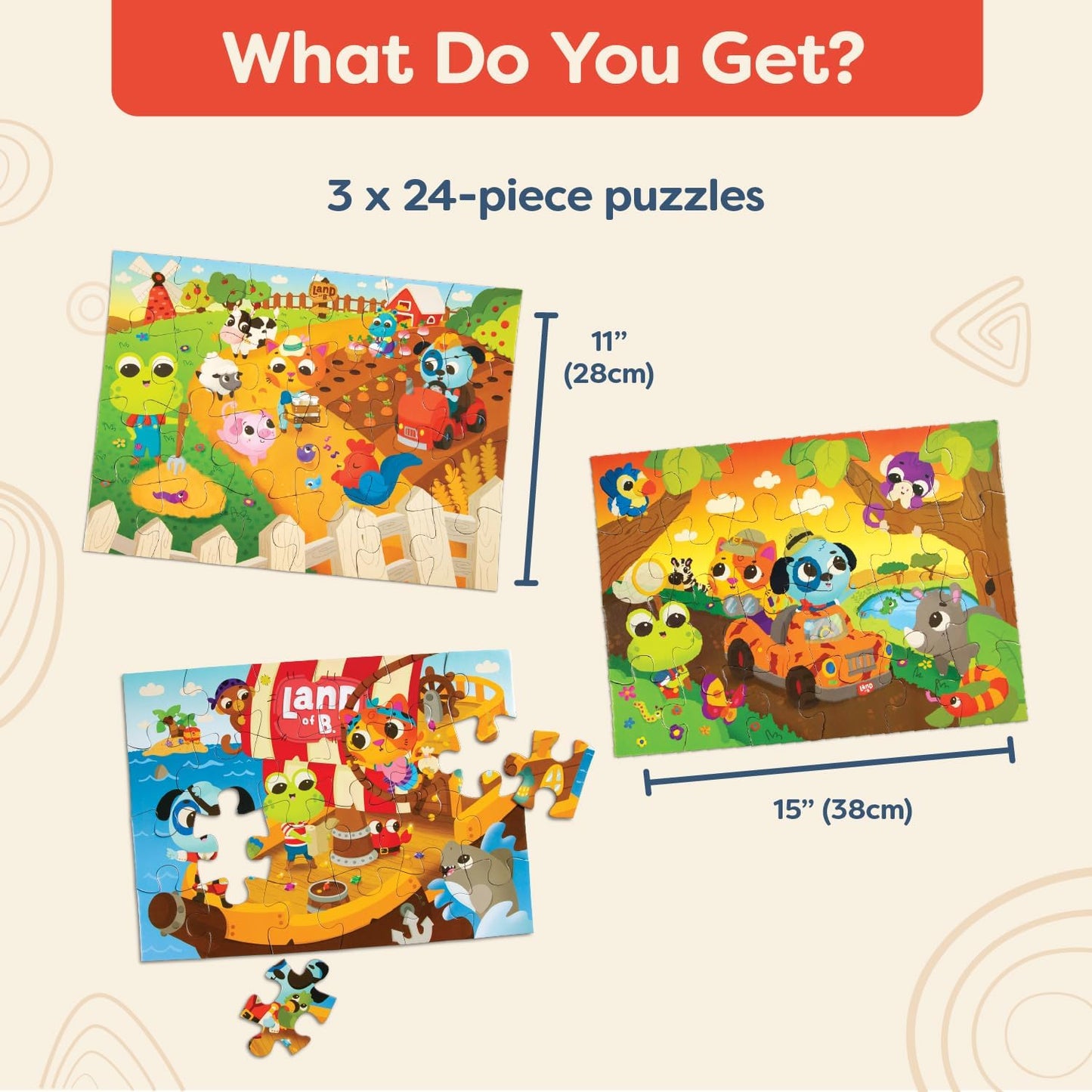 B. toys – Under The Sea Floor Puzzle – Kids Puzzles Jigsaw Puzzles – 48 Pieces Kids Puzzle with Ocean Animals – Educational 24 x 36-Inch Learning Toy for 3+ Years – Colorful Marine Life Adventure-Inch