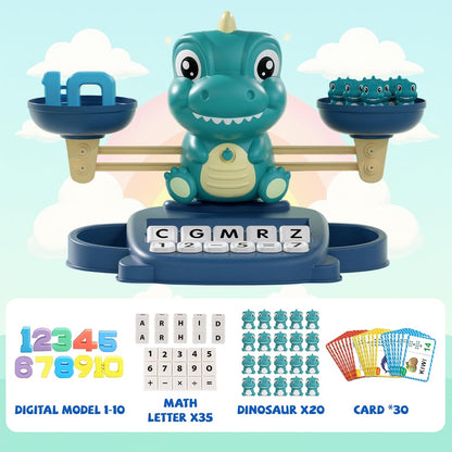 Snugzy Dinosaur Balance Counting Toys Math Game Montessori Toys Learning Games for Kids Educational Toy Gifts for Boys Girls Age 5-7