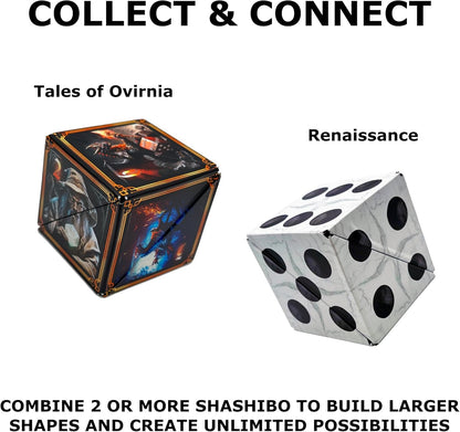 Shashibo Shape Shifting Box - Award-Winning STEM Fidget Toy with Ultra Strong Magnets - Puzzle Cube Transforms Into 100+ Shapes, Perfect Sensory Gift for Kids, Teens, and Adults (Glowquarium)