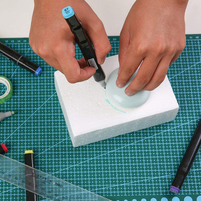 Crafare Craft Foam Blocks 10X10X4 Inch Polystyrene Squares Foam Block for Crafting for Arts School Projects Sculptures Floral Arrangements Modeling and Centerpieces