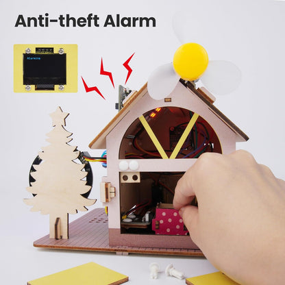 microbit Smart Home for microbit V1 and V2,STEM Education DIY Coding Kit with Online Tutorial,Programming Electronics Kit for Teens Adults(Without Micro:bit and AAA Battery)