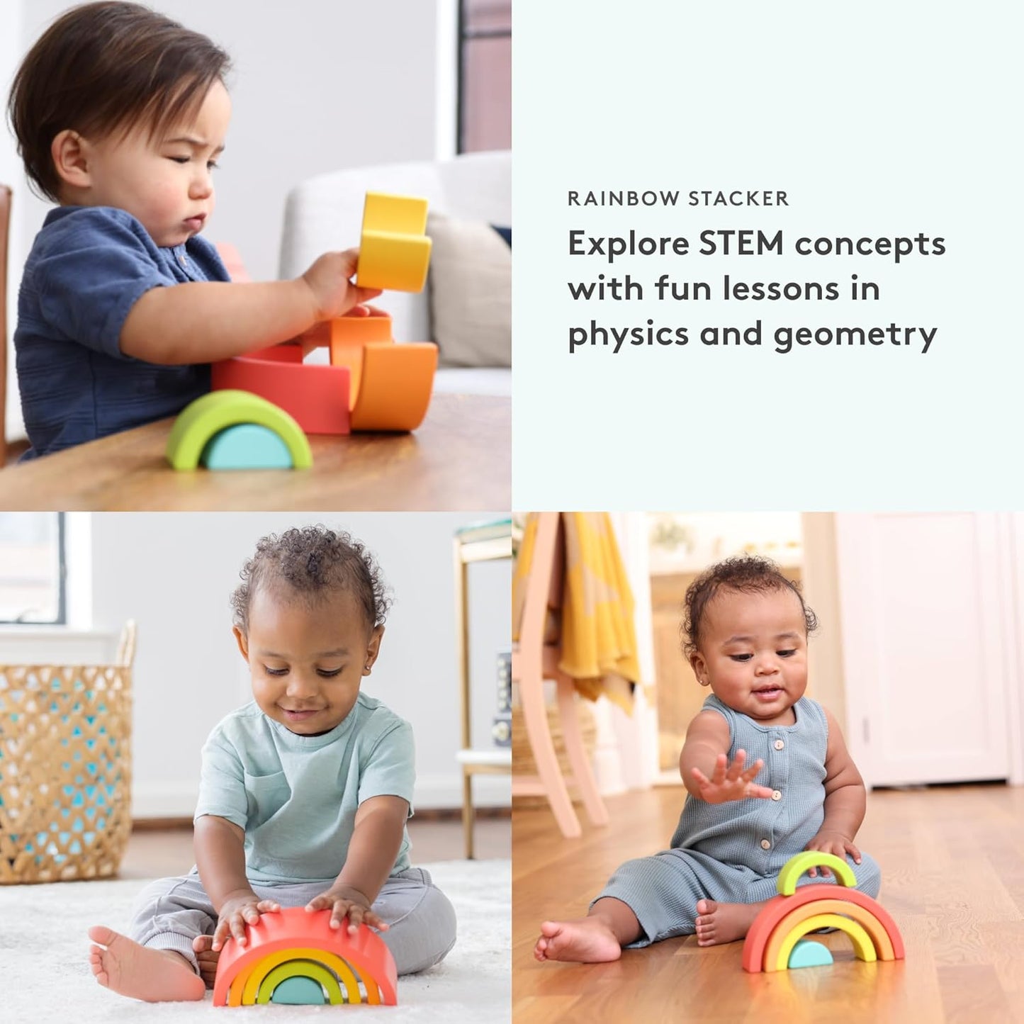 Lovevery, Rainbow Stacker, Montessori Baby, Perfect for Your Baby Starting at 20 Months+