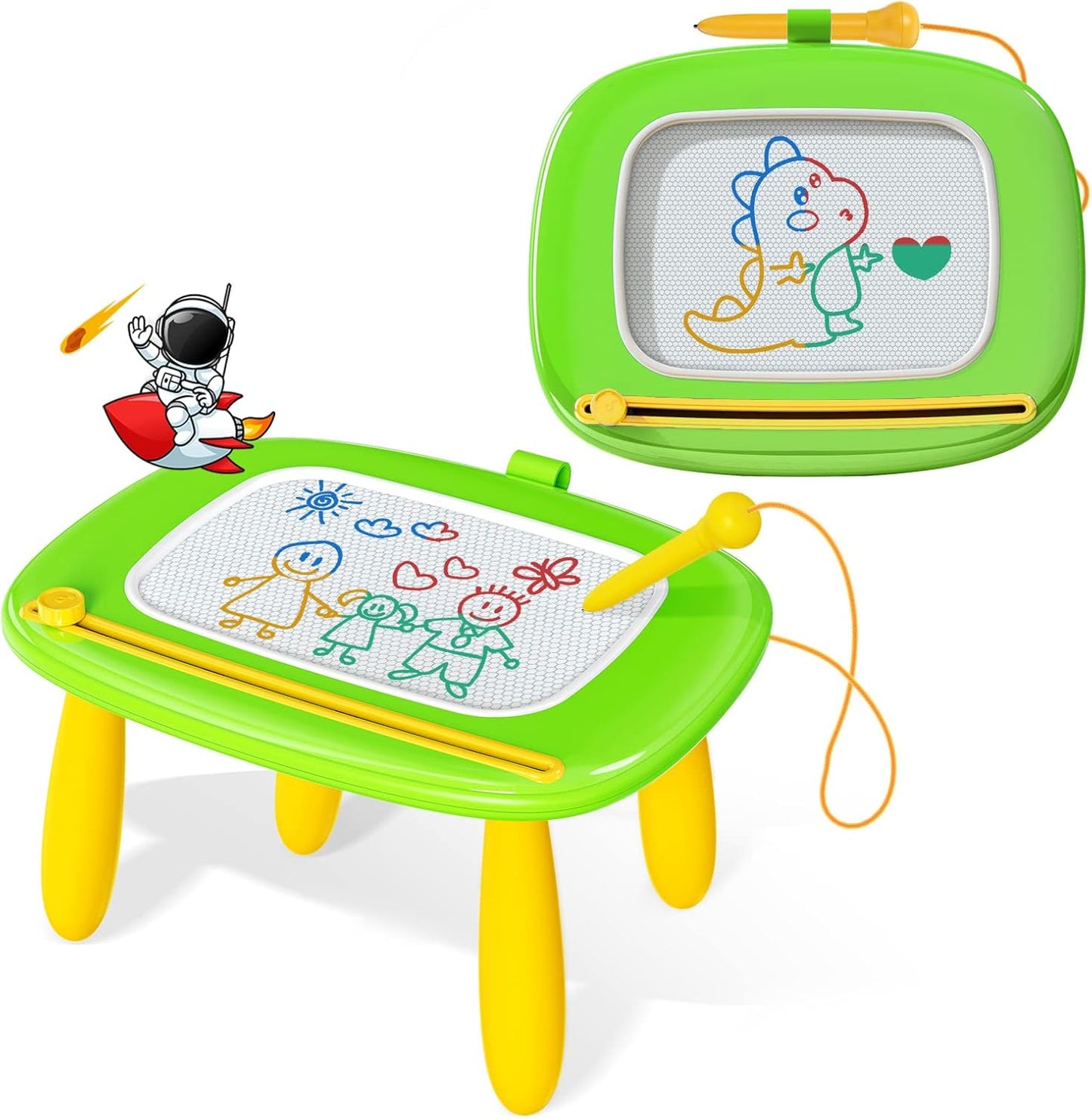 Kikidex Magnetic Drawing Board, Toddler Girl Toys for 1-3 Year Old, Doodle Board Pad Learning and Educational Toys for 1 2 3 Year Old Baby Kids Birthday Gift (Light Blue)