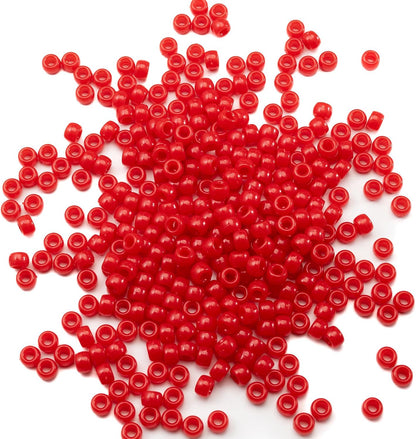 Gxueshan 1000 Pcs Acrylic Black Pony Beads 6x9mm Large Hole Pen Hair Kandi Beads Bulk for Friendship Bracelet Necklace Jewelry Making Earring Braiding Kit