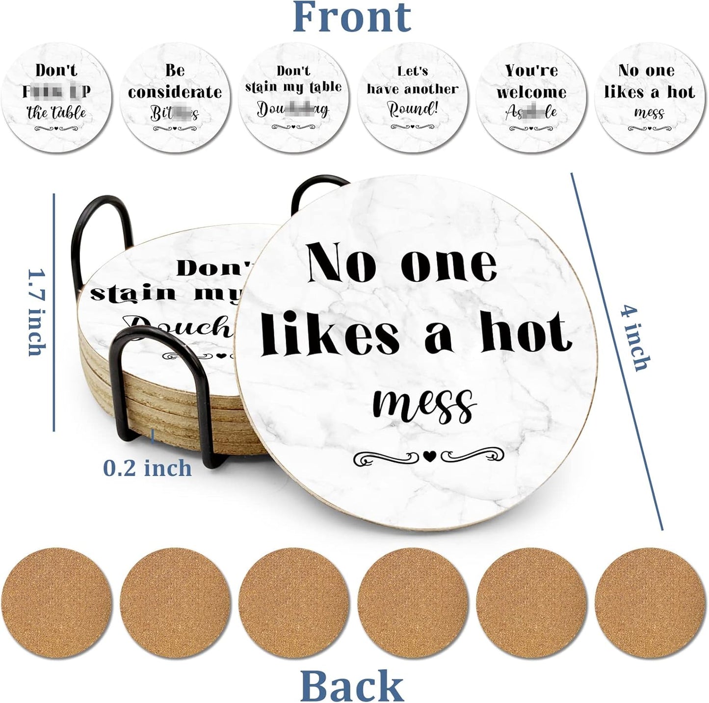 Golden Girls TV Show Merchandise,6 PCS Cork Coasters for Drinks,Funny Set with Coasters Holder,Golden Girls Fans Clean Dirty Dishwasher Magnet,Refrigerator Sign Kitchen Decor Gifts