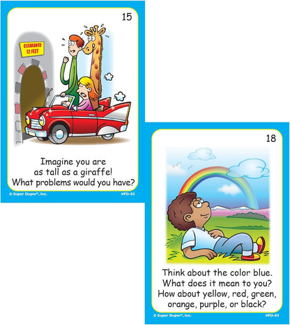 Super Duper Publications | Imagination Questions Fun Deck Flash Cards | Educational Learning Resource for Children