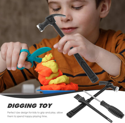 Gadpiparty 2 Sets Experiment Toy Digging Tools for Kids Dinosaur Dig Tools Kit Educational Learning Toy Digging Chisel Excavation Tool Hammer kit for Gems Fossils