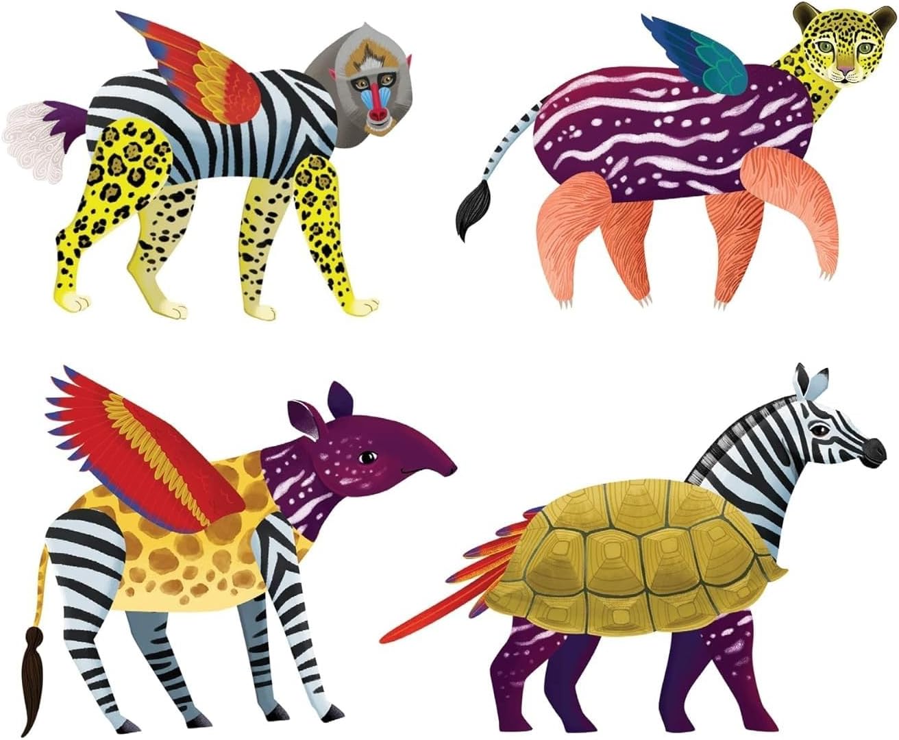 Wild Mix-Up Magnetic Build-It from Mudpuppy - Includes 2 Illustrated Background Scenes & 70+ Mix and Match Magnets, Perfect for Travel Activities on The Go!, Ages 4+