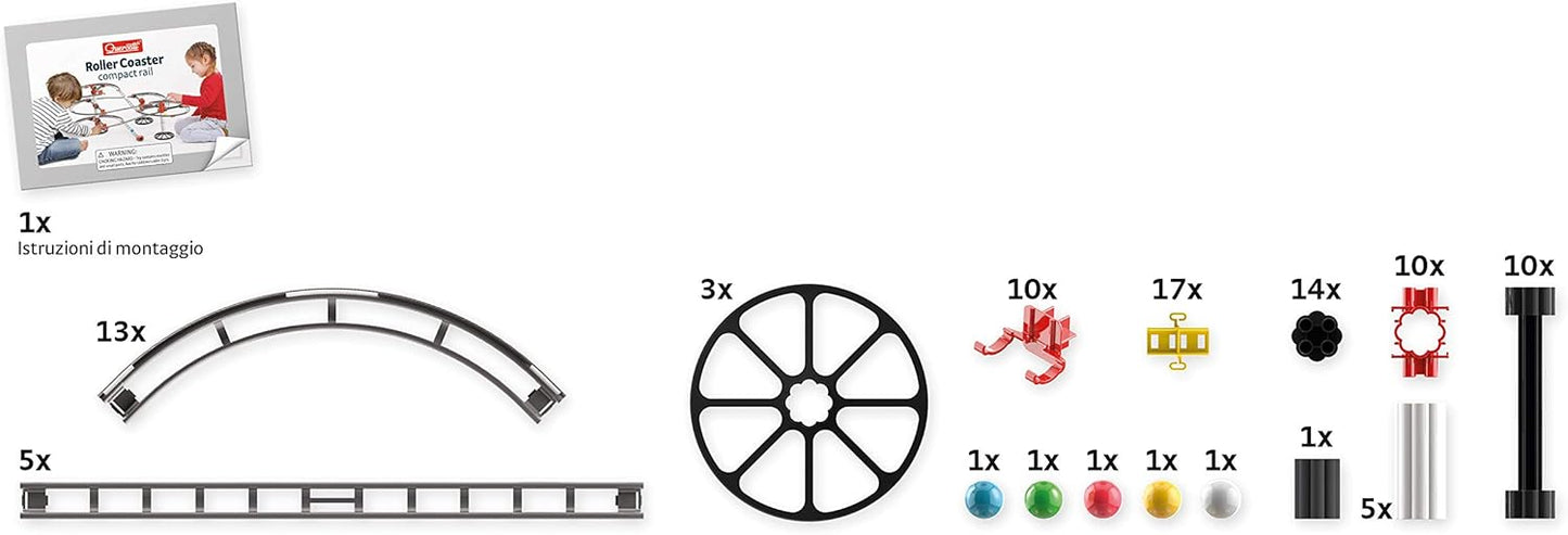Quercetti 6429 Rollercoaster Starter Set 6429-Rollercoaster, bunt