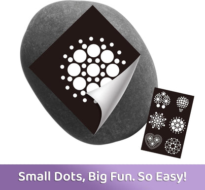 Piano Potato Mandala Rock Painting Kit, Rock Painting Kit for Kids Ages 6-12, Arts & Crafts Party Gifts with All Supplies for Creative Art Toys & Craft Activities