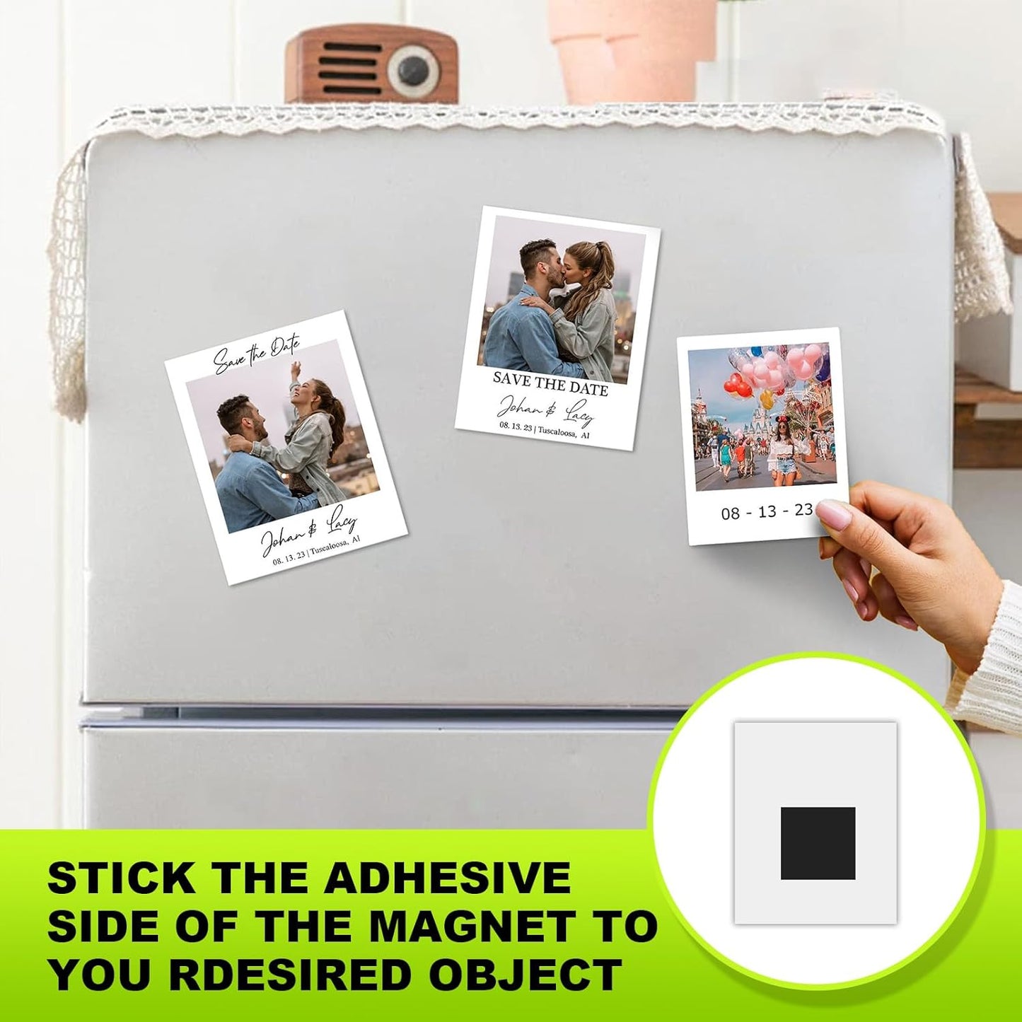 Magnetic Squares with Adhesive Backing(36PCS Each 1.5" x1.5"),Pre-Cut Self Sticky Magnets as Back to School Supplies,Peel and Stick for Cards/Picture/Poster (80mil Magnet)
