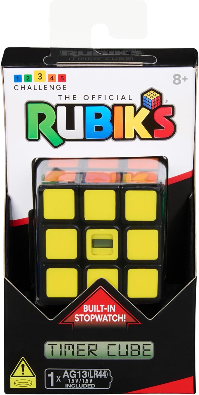Rubik’s Cube, 3x3 Magnetic Speed Cube for Super Fast Solves, Twisting Fidget Toy, Challenging Brain Teaser & Sensory Puzzle for Adults, Teens, & Kids, for Ages 8 & Up