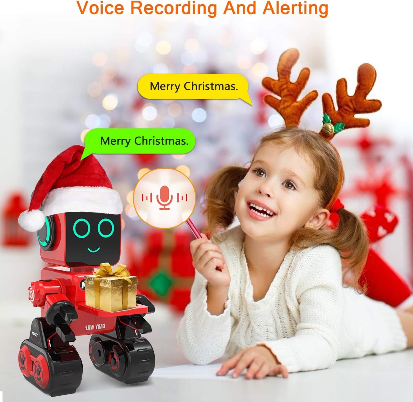 okk Robot Toy for Kids, Smart RC Robots for Kids with Touch and Sound Control Robotics Intelligent Programmable, Robot Toy with Walking Dancing Singing Talking Transfering Items for Boys Girls (White)
