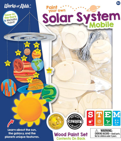 Works of Ahhh... Craft Set - Solar System Mobile Classic Wood Paint Kit