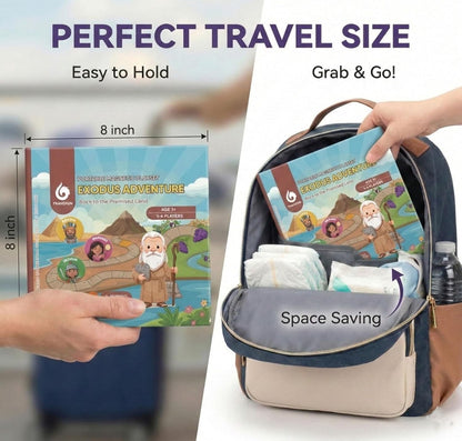 TRAVOFUN Bible Memory Matching Game for Kids - 3-in-1 Magnetic Travel Toy Set with 50 EVA Pieces, Tic-Tac-Toe & Storytime Bingo, Christian Educational Sunday School Games & Church Activities Gift