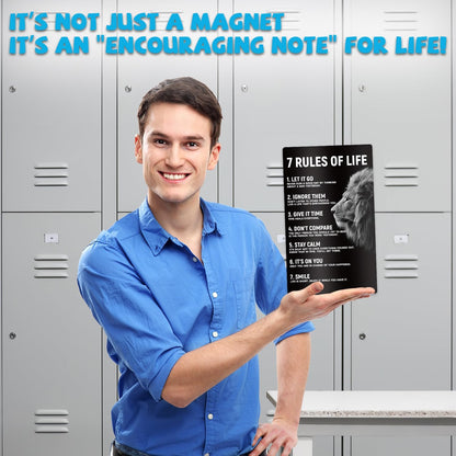 Inspirational Magnets,Motivational Magnets for Locker,8 Powerful Words for the Day Poster,Perfect for Refrigerator, Office, Locker - Ideal for Home, Students, Professionals (8 Words)