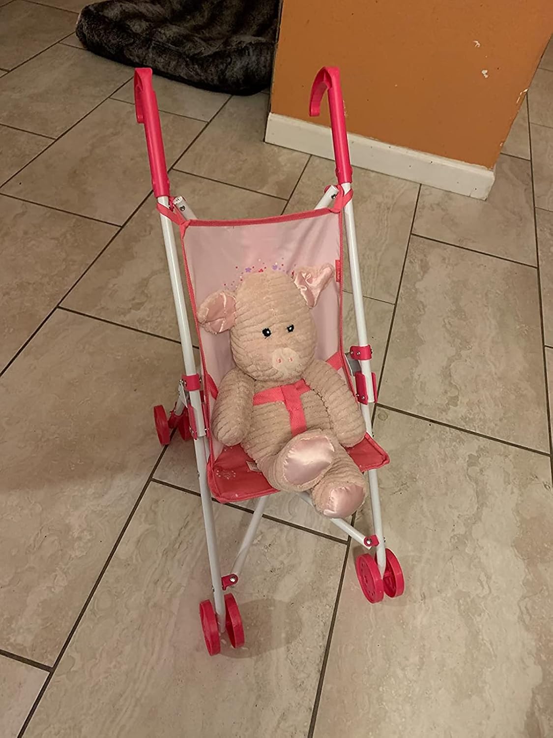 Anivia Stroller Toy Collection Doll Stroller Baby Doll Accessories for Toddlers 1-3Heart Design Gifts for Toddlers and Girls Toy Stroller
