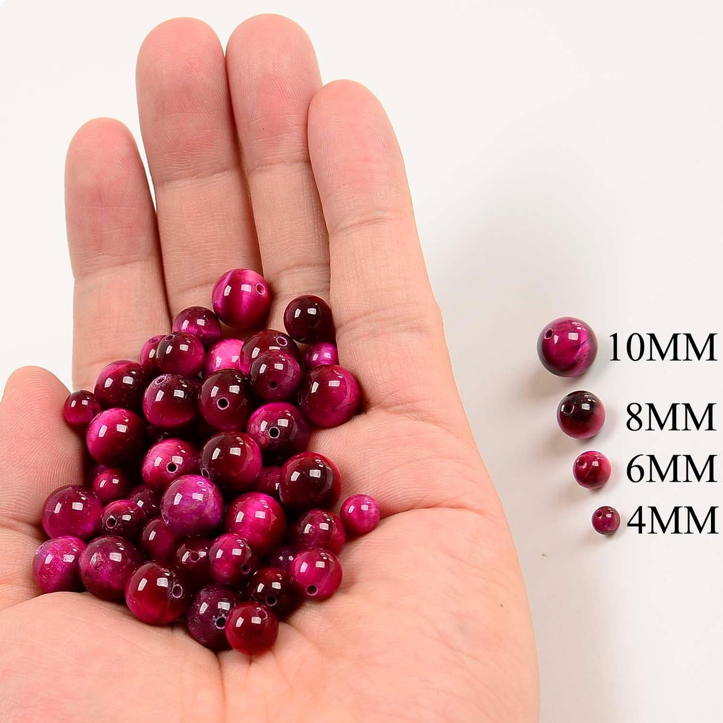 NCB 100pcs Original Natural Stone Beads Gemstone Round Loose Beads 6mm 8mm 10mm (Blue Aventurine, 6mm 100Beads) - Colors B