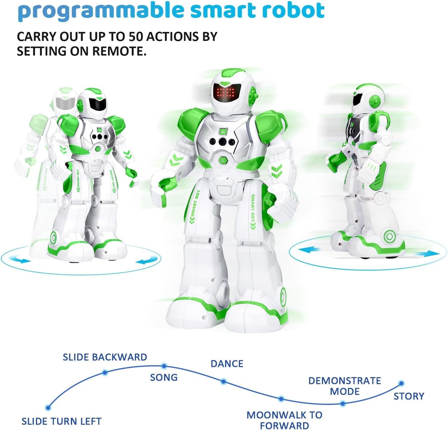 KingsDragon Robots Toy for Kids, RC Gesture Sensing Toy, Interactive Walking Singing Dancing Robot Birthday Presents for Boys Girls Age 6 7 8 9 Years Old