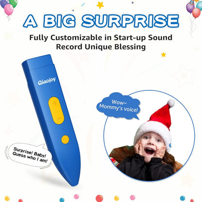 Qiaojoy Bilingual Interactive World Map for Kids Learning and Educational Toys, Talking Electronic Kids World Map i-Poster Geography Games Ages 3 to 12 Years Old, Custom Talking Birthday Gifts Card