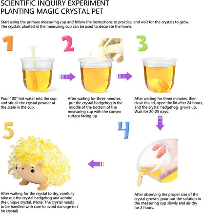 Crystal Growing Toys for Kids - Vibrant Colorful Crystal Hedgehog to Grow,Science Experiments Learning and Education for Kids STEM Gifts for Boys & Girls 8 Years + (Moss Green)
