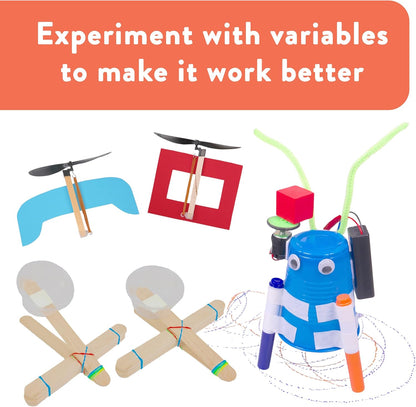STEM Craft Kit – 25 Engineering Project Ideas, Complete STEM Project Kit with Over 400 Components for Classrooms and Groups, Ages 8+