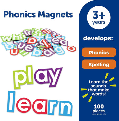 Learning Resources Phonics Magnets - Magnetic ABC, Alphabet Recognition for Preschoolers, Phonics and Spelling, Classroom, Teach Toddler Reading, Language Development, Educational Toy, Gifts for Kids