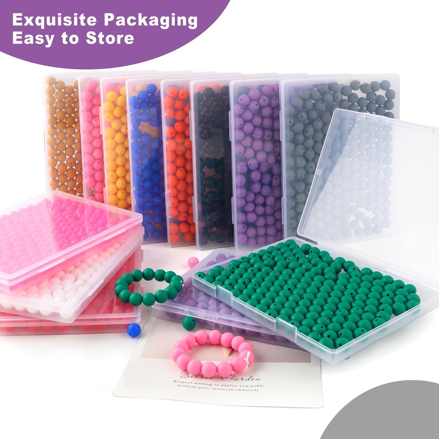 65Pcs 19mm Silicone Beads for Keychain Making Bracelet Necklace, Bulk Round Silicone Beads for Pens（Christmas Green） - Colors B