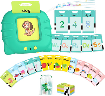 Aullsaty Talking Flash Cards for Toddlers 1-3, Upgraded 248 Sight Words Montessori Speech Therapy Toy, Autism Sensory Educational Learning Toys, Birthday Gifts for Boys Girls (Pink)