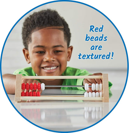 hand2mind 20-Bead Wooden Sensory Rekenrek Abacus, Abacus for Kids Math, Wooden Counting Math Manipulatives, Bead Counters for Kids Math, Learn Counting and Numbers, Homeschool Supplies (Set of 1)