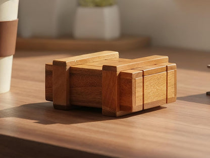BSIRI Wooden Secret Money Puzzle Box Brain Teaser with Hidden Compartments Ideal Jewelry Stash 3D Lock Gift Card Wood Stash Holder for Cash Gifts Storage for Kids and Adults Double Magic Puzzles Boxes