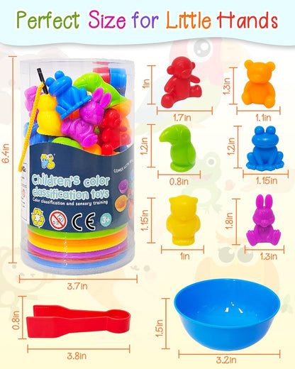 Yetonamr 48 Pcs Counting Dinosaurs Montessori Toys for 3 4 5 Years Old Boys Girls, Toddler Preschool Learning Activities Toy for Kids Ages 3-5, 4-8, Birthday Gifts Sensory Toys