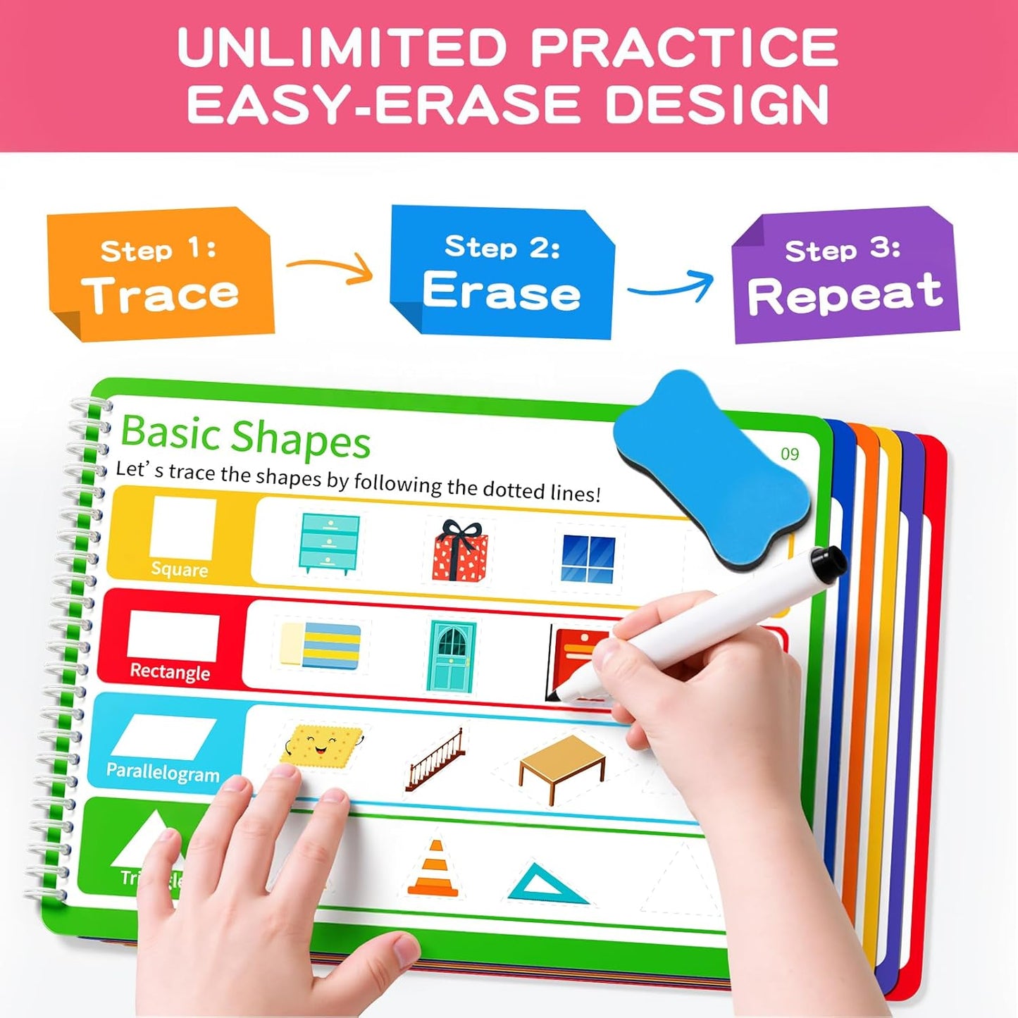 Preschool Learning Activities, Tracing Books for Kids Ages 3+, Toddler Handwriting Practice, Letter Tracing for Kids, Preschool Kindergarten Workbooks 3+, Learning Books for 3+ Years Old