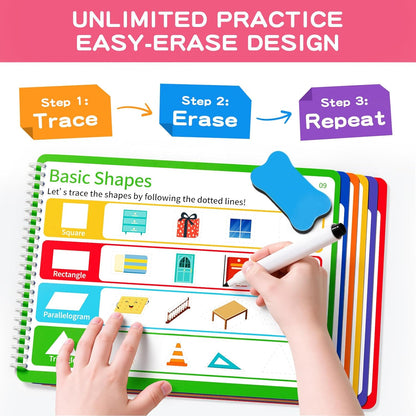 Preschool Learning Activities, Tracing Books for Kids Ages 3+, Toddler Handwriting Practice, Letter Tracing for Kids, Preschool Kindergarten Workbooks 3+, Learning Books for 3+ Years Old