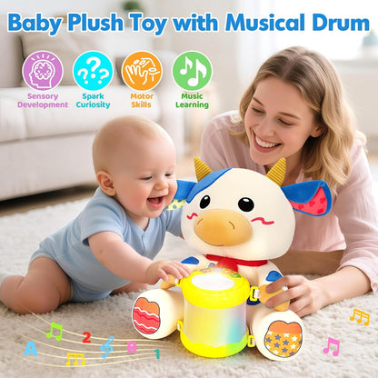 Hodurgyi Baby Toys 6-12 Months, Bear Musical Plush with Lights,ABCs,Animal Sounds, Numbers, Infant Early Learning Toy, Christmas Birthday Gifts for 6+ Month Boys &Girls