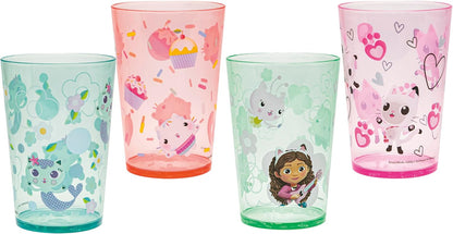 Zak Designs 14.5oz Disney Frozen 2 Nesting Tumbler Set Includes Durable Plastic Cups, Fun Drinkware is Perfect for Kids, 4pk (14.5oz, Anna & Elsa & Olaf)