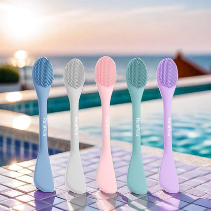 RamPula Silicone Face Mask Brush, Face Scrubber for Gentle Exfoliating & Hairless Moisturizers Applicator Tools for Apply Mud, Clay, Charcoal Mixed Mask, Cream, Lotion