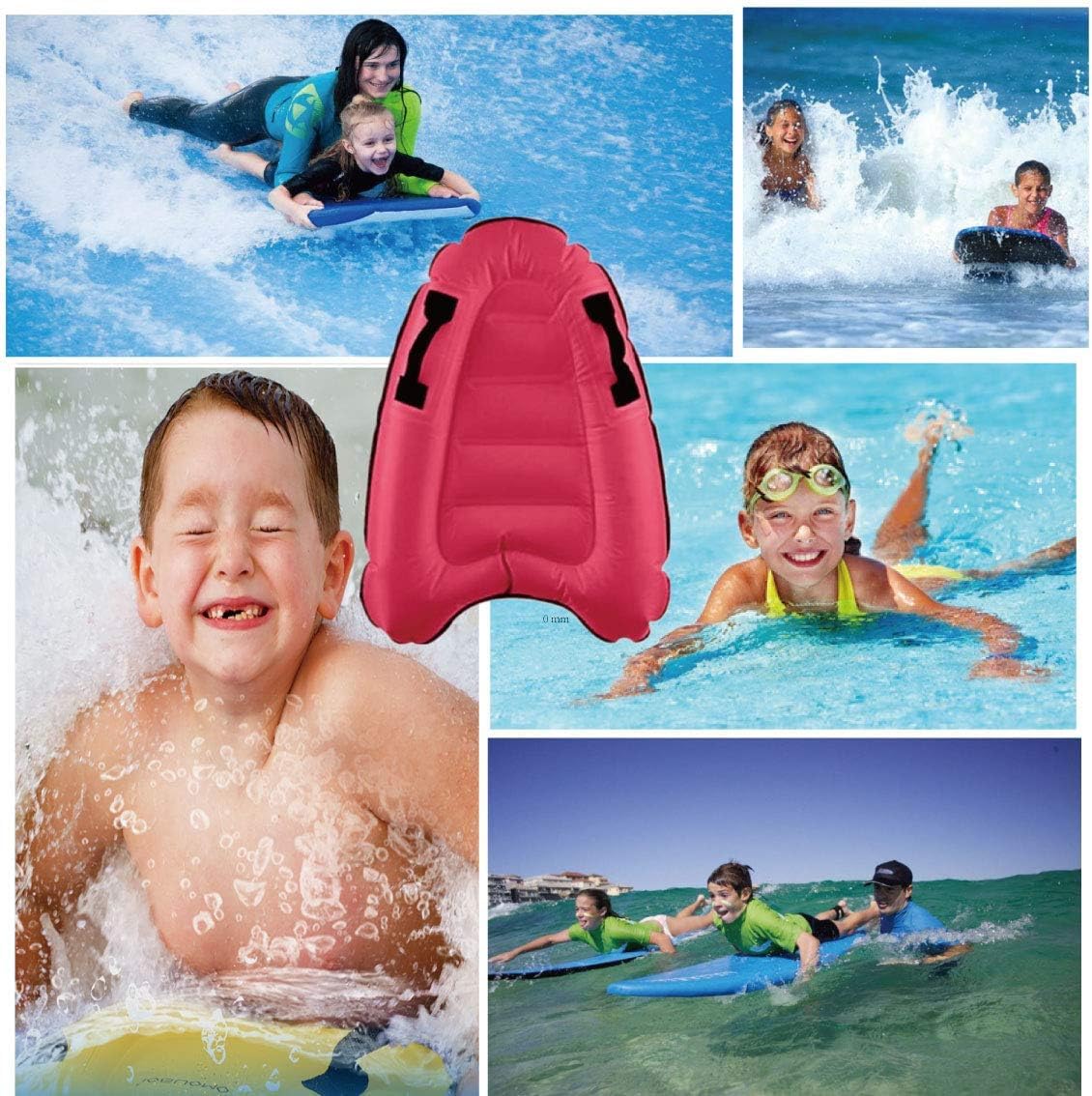 Inflatable Boogy Boards for Beach Travel Toys, 30” Cavas Slip Slide Water Park Body Surfing Board with Handles, Summer Fun Water Pool Game Toys for Kids 4,8,12 Ages
