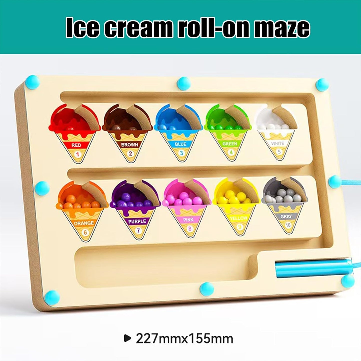 Magnetic Color & Number Maze