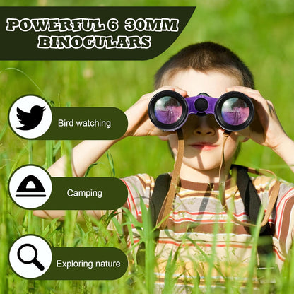 Libima 24 Pcs Binoculars Bulk Educational Compact Binoculars with Neck String Telescope for Learning Bird Watching Camping Hiking Travel Safaris Birthday Gifts(Green)