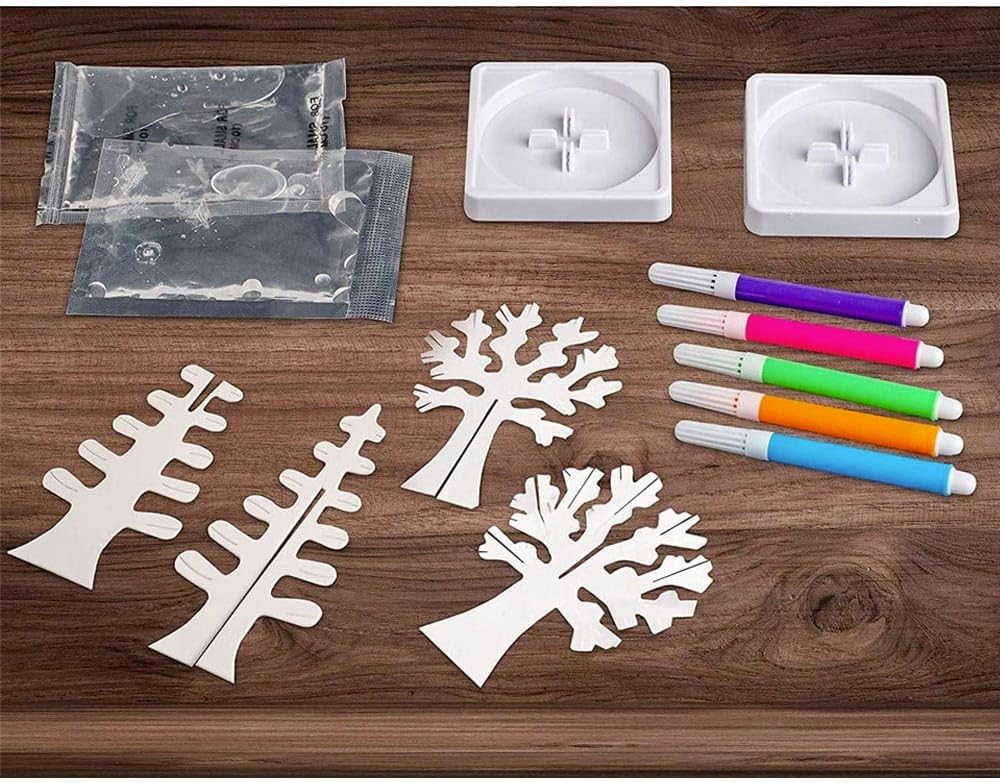 National Geographic Crystal Growing Kit for Kids - Educational Science Kits for Kids Age 8+ with 3 Crystals, 4 Genuine Gemstones and Light-Up Base | STEM Gifts for 8+ Year Old Boys and Girls