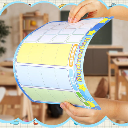 AmazingSpark 18 Pack Math Manipulative Whiteboards Dry Erase Flash Cards 9''x12'' Double Sided for Kids Student Teacher Classroom Must Have School(Classic Place Value Charts)