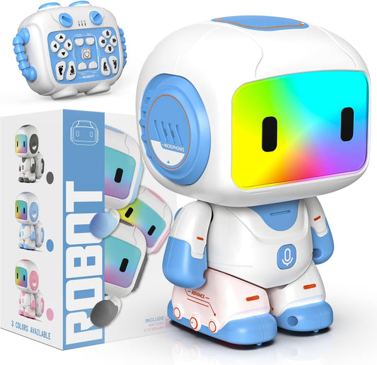 Robot Toy for Kids,Remote Control Robots with Smart Interactive Dancing, Programmable Toy, Rechargeable Robots Toys for Age 3-8 Year Old Boys and Girls Christmas Birthday Gift Present Blue