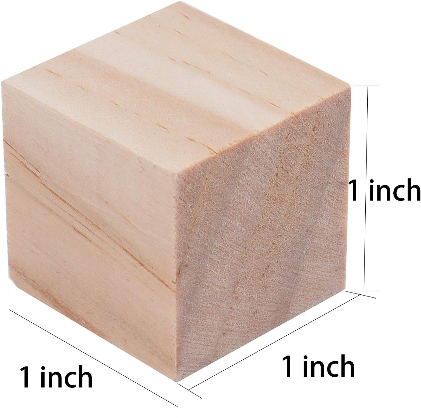 Tosnail 30 Pack 2 Inches Unfinished Wooden Cubes Wooden Blocks - Great for Crafts Making