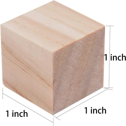 Tosnail 30 Pack 2 Inches Unfinished Wooden Cubes Wooden Blocks - Great for Crafts Making
